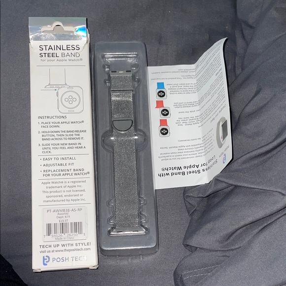 Silver Replacement Band for Apple Watch 38/40 NIB - Picture 3 of 3